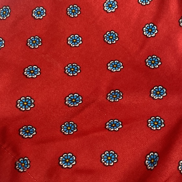 Urban Outfitters Red Floral Silk Jumpsuit with Tie Waist - Picture 5 of 5